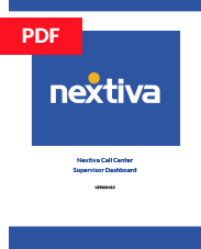 Nextiva Supervisor Dashboard User Guide