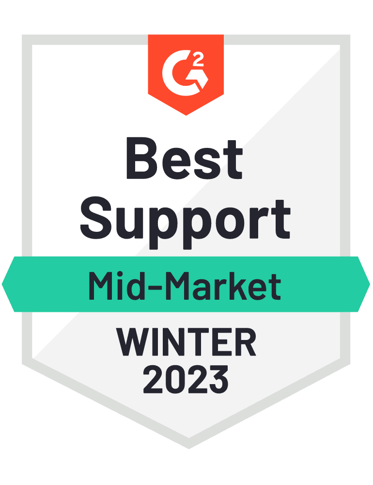 G2 Best Support Winter 2023 Badge